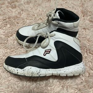 Fila Black and White High-Top Sneakers